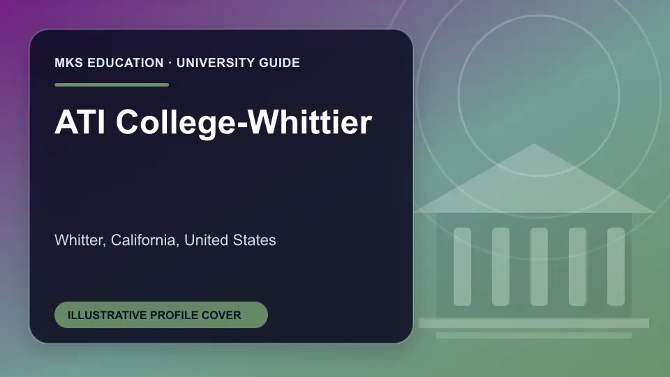 Illustrative MKS Education profile cover for ATI College-Whittier in the USA