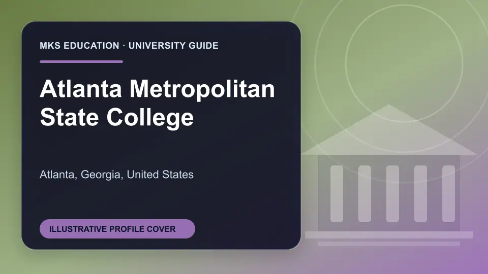 Illustrative MKS Education profile cover for Atlanta Metropolitan State College in the USA