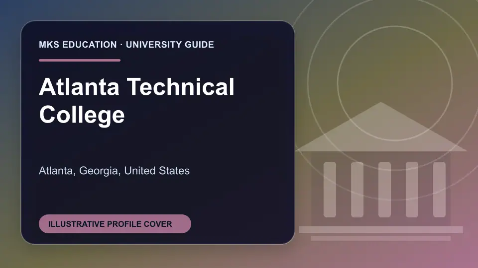 Illustrative MKS Education profile cover for Atlanta Technical College in the USA