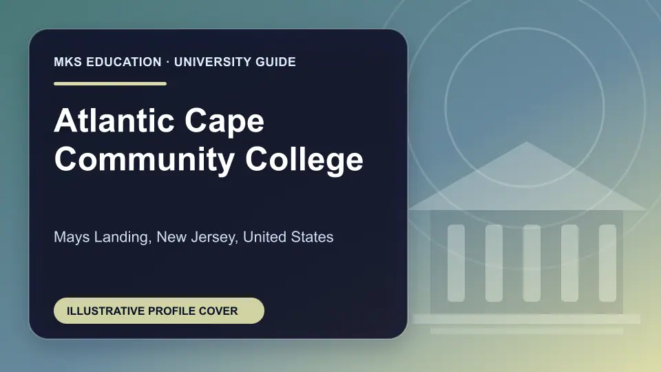 Illustrative MKS Education profile cover for Atlantic Cape Community College in the USA