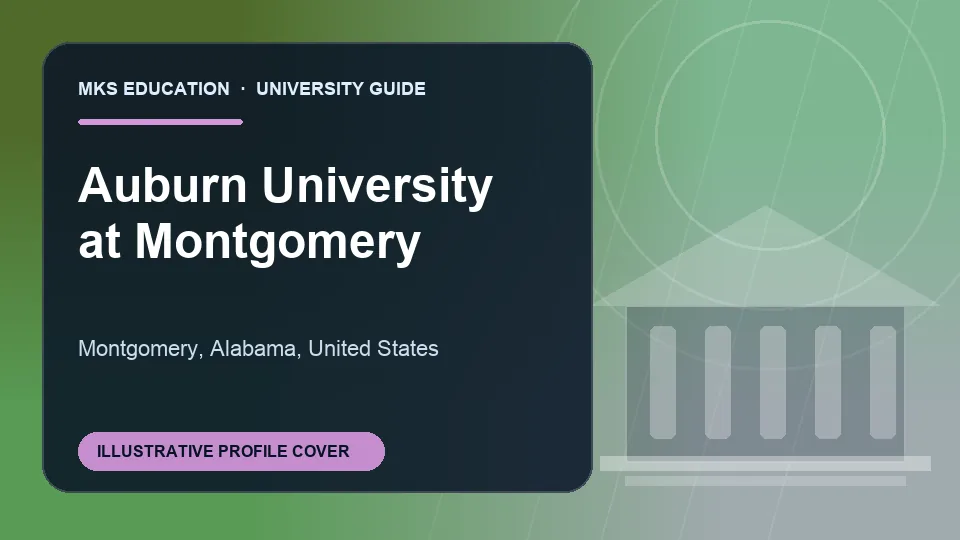 Illustrative MKS Education profile cover for Auburn University at Montgomery in United States
