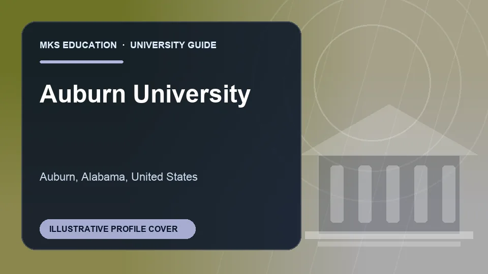 Illustrative MKS Education profile cover for Auburn University in United States