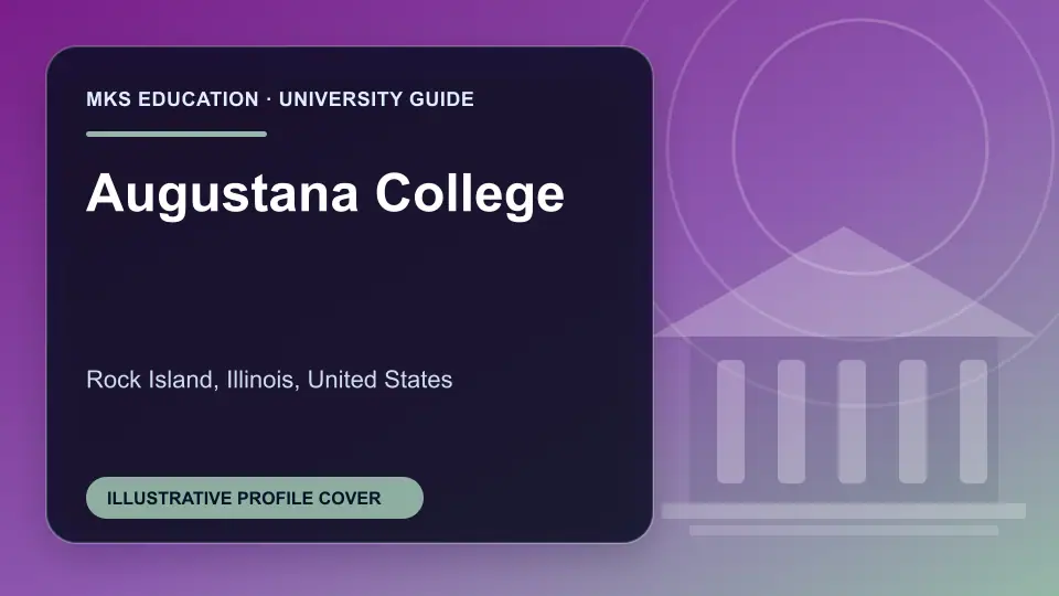 Illustrative MKS Education profile cover for Augustana College in the USA