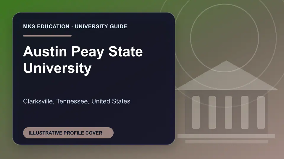 Illustrative MKS Education profile cover for Austin Peay State University in the USA