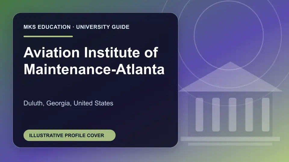 Illustrative MKS Education profile cover for Aviation Institute of Maintenance-Atlanta in the USA