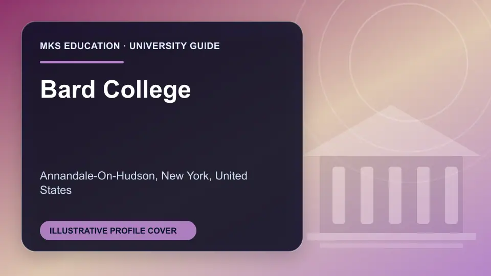 Illustrative MKS Education profile cover for Bard College in the USA