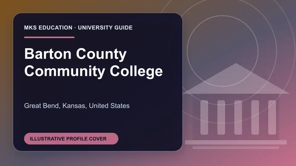 Illustrative MKS Education profile cover for Barton County Community College in the USA
