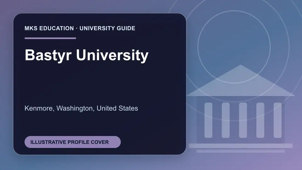 Illustrative MKS Education profile cover for Bastyr University in the USA