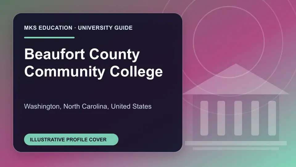 Illustrative MKS Education profile cover for Beaufort County Community College in the USA
