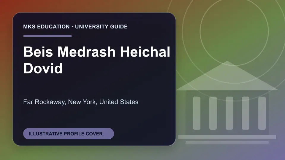Illustrative MKS Education profile cover for Beis Medrash Heichal Dovid in the USA
