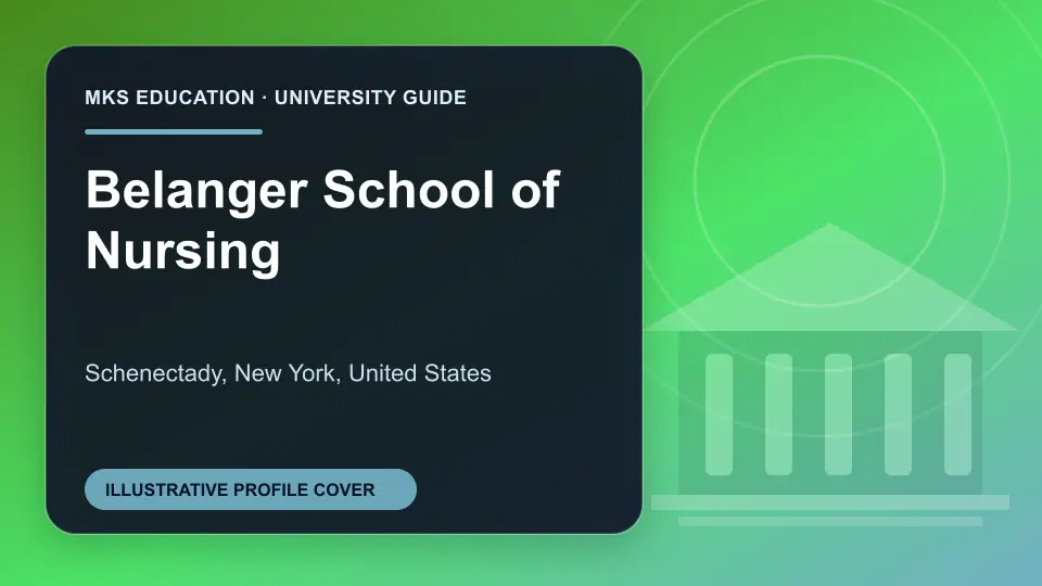 Illustrative MKS Education profile cover for Belanger School of Nursing in the USA