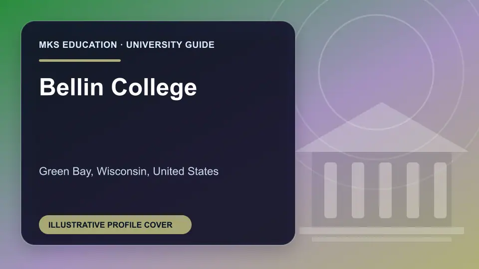 Illustrative MKS Education profile cover for Bellin College in the USA