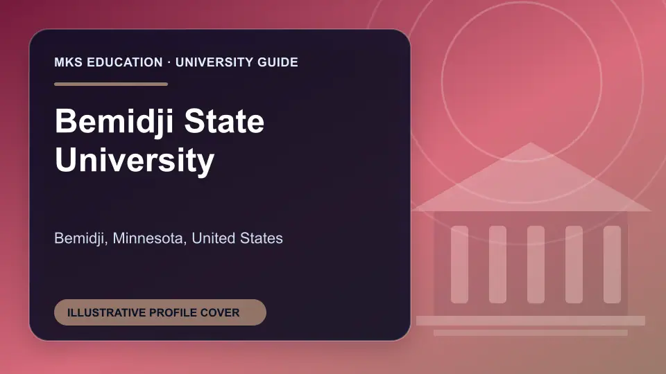 Illustrative MKS Education profile cover for Bemidji State University in the USA