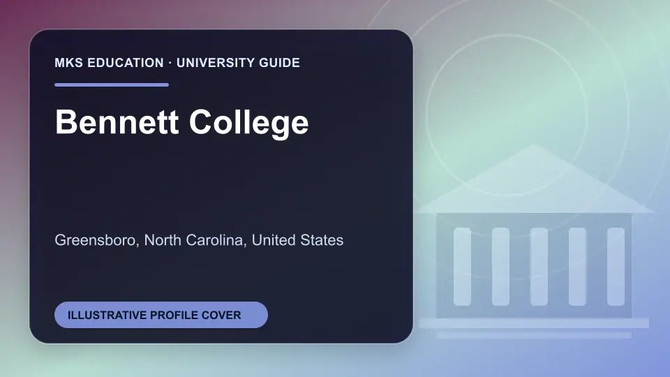 Illustrative MKS Education profile cover for Bennett College in the USA