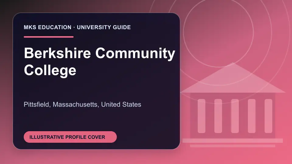 Illustrative MKS Education profile cover for Berkshire Community College in the USA