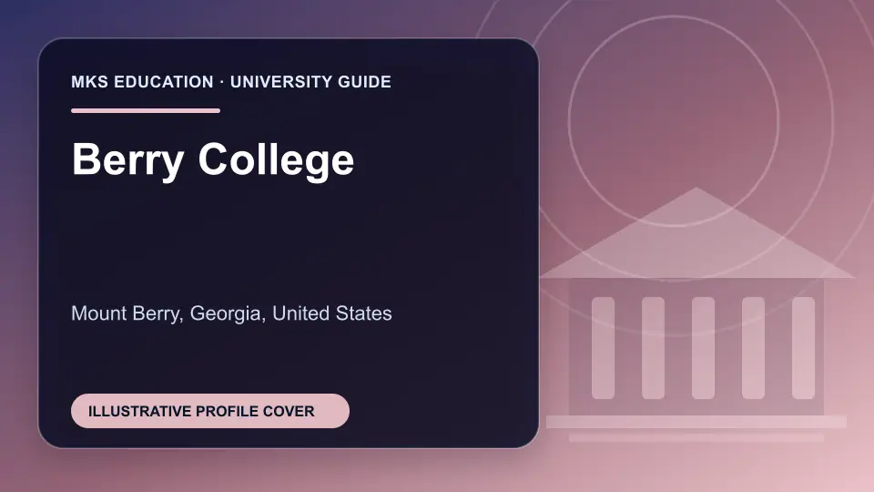 Illustrative MKS Education profile cover for Berry College in the USA
