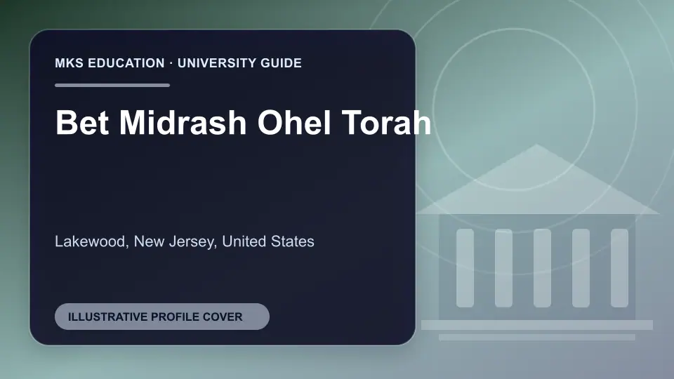 Illustrative MKS Education profile cover for Bet Midrash Ohel Torah in the USA