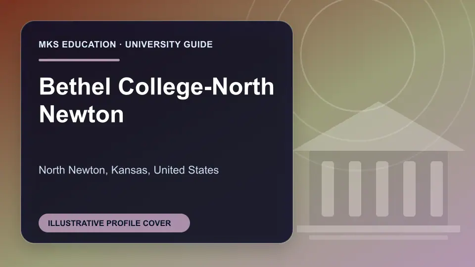 Illustrative MKS Education profile cover for Bethel College-North Newton in the USA