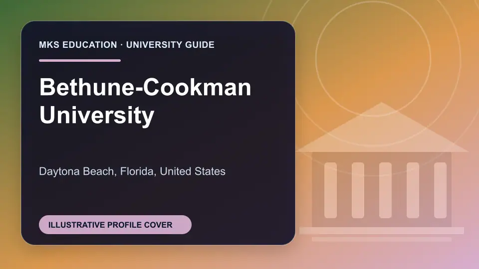 Illustrative MKS Education profile cover for Bethune-Cookman University in the USA
