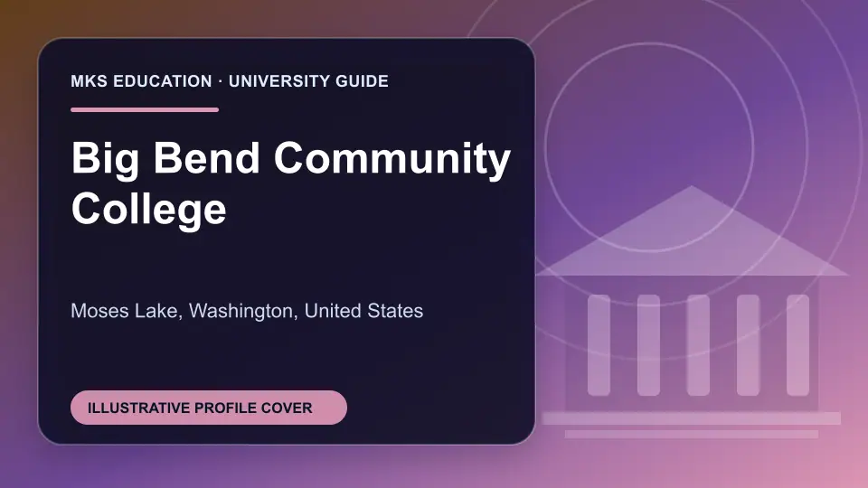 Illustrative MKS Education profile cover for Big Bend Community College in the USA