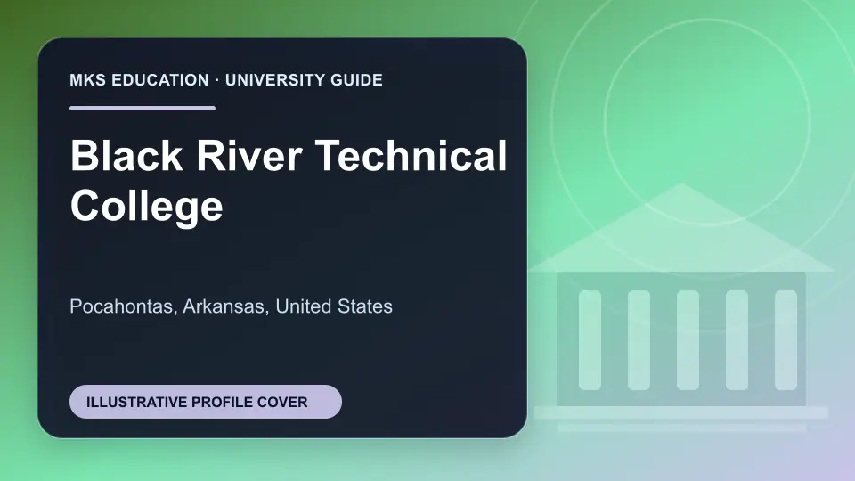 Illustrative MKS Education profile cover for Black River Technical College in the USA