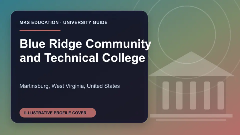 Illustrative MKS Education profile cover for Blue Ridge Community and Technical College in the USA
