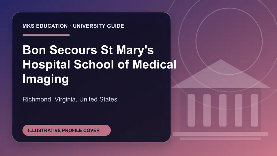 Illustrative MKS Education profile cover for Bon Secours St Mary's Hospital School of Medical Imaging in the USA
