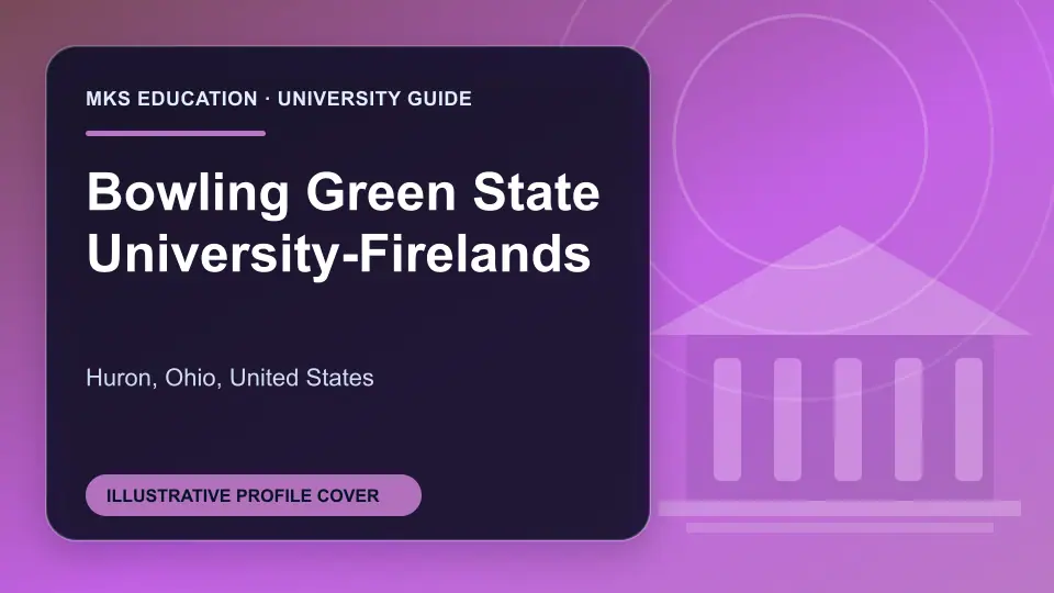 Illustrative MKS Education profile cover for Bowling Green State University-Firelands in the USA
