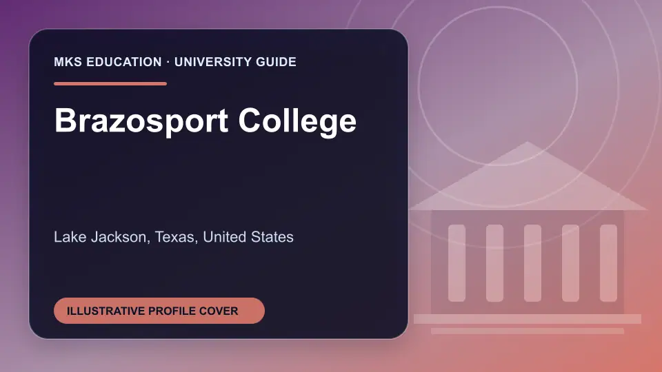 Illustrative MKS Education profile cover for Brazosport College in the USA