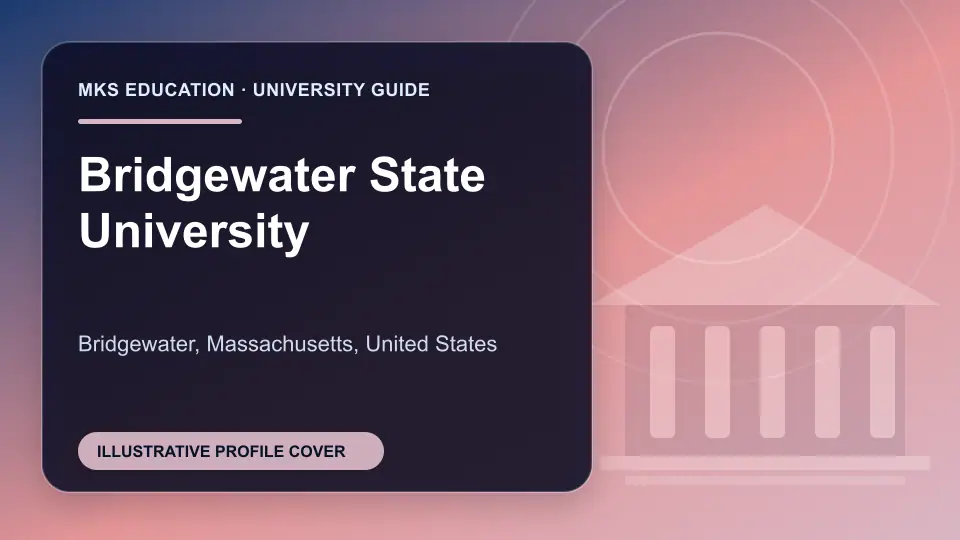 Illustrative MKS Education profile cover for Bridgewater State University in the USA