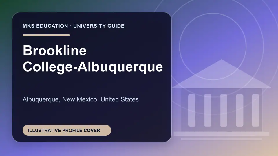 Illustrative MKS Education profile cover for Brookline College-Albuquerque in the USA