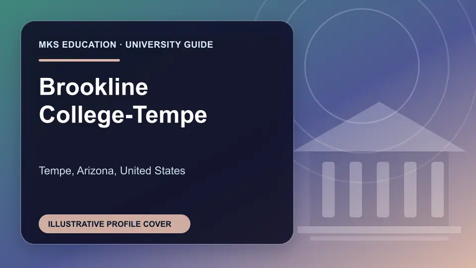 Illustrative MKS Education profile cover for Brookline College-Tempe in the USA