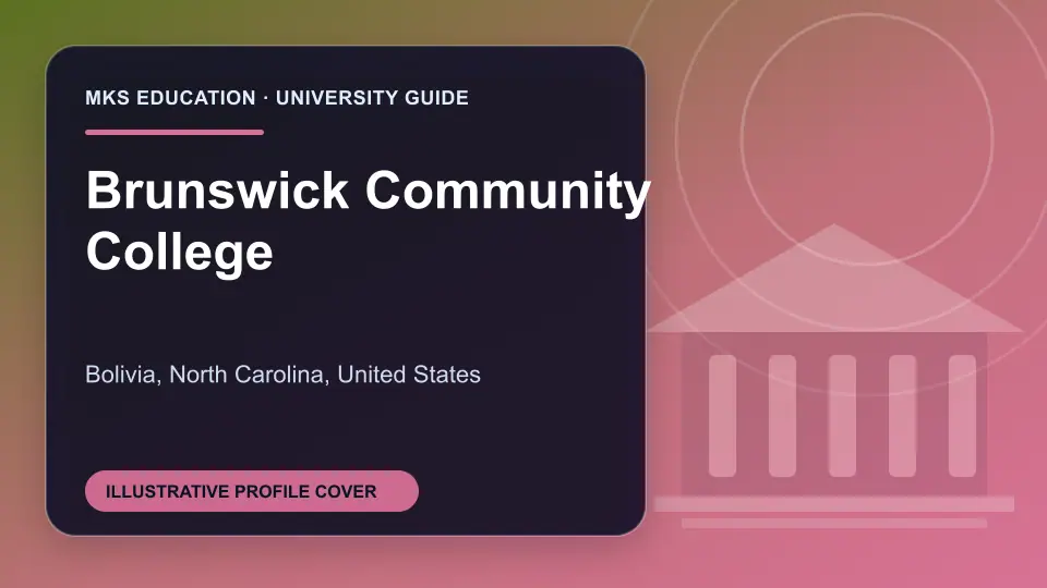 Illustrative MKS Education profile cover for Brunswick Community College in the USA