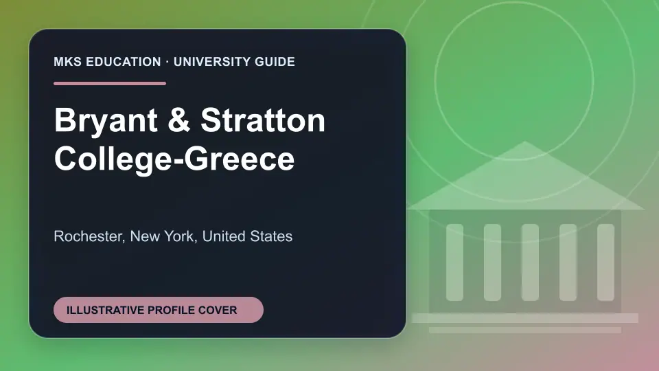 Illustrative MKS Education profile cover for Bryant & Stratton College-Greece in the USA