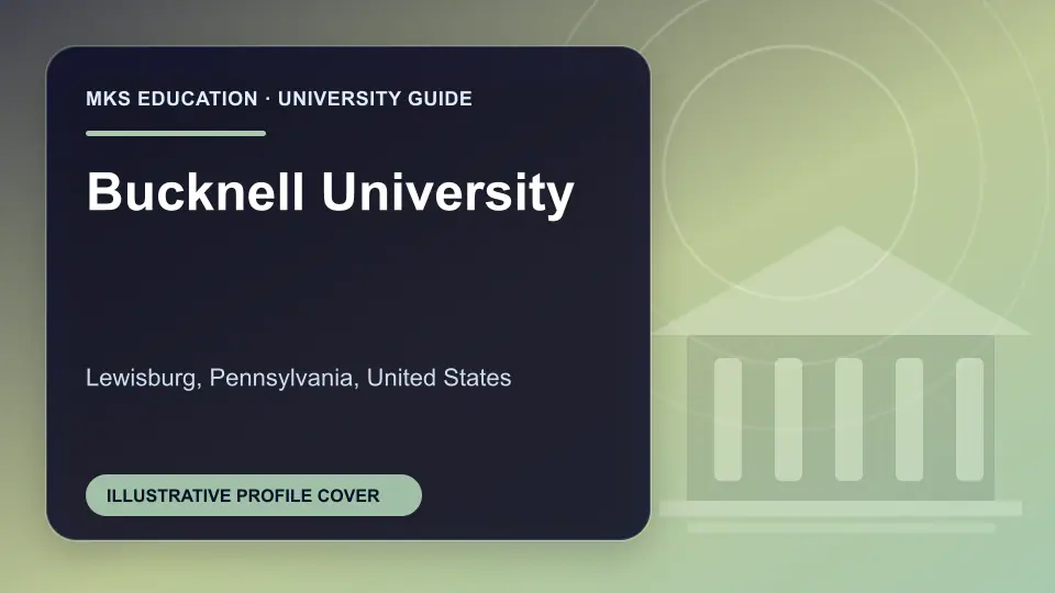 Illustrative MKS Education profile cover for Bucknell University in the USA