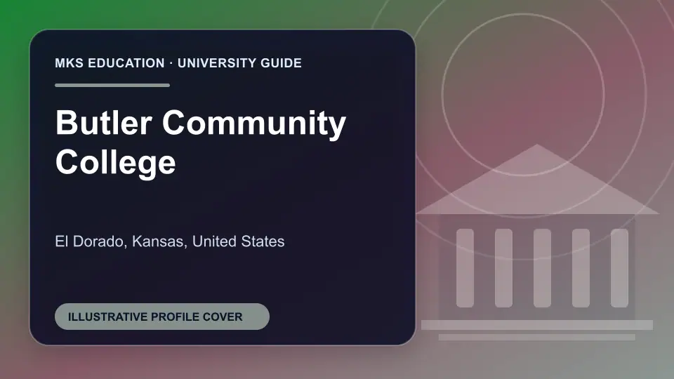 Illustrative MKS Education profile cover for Butler Community College in the USA