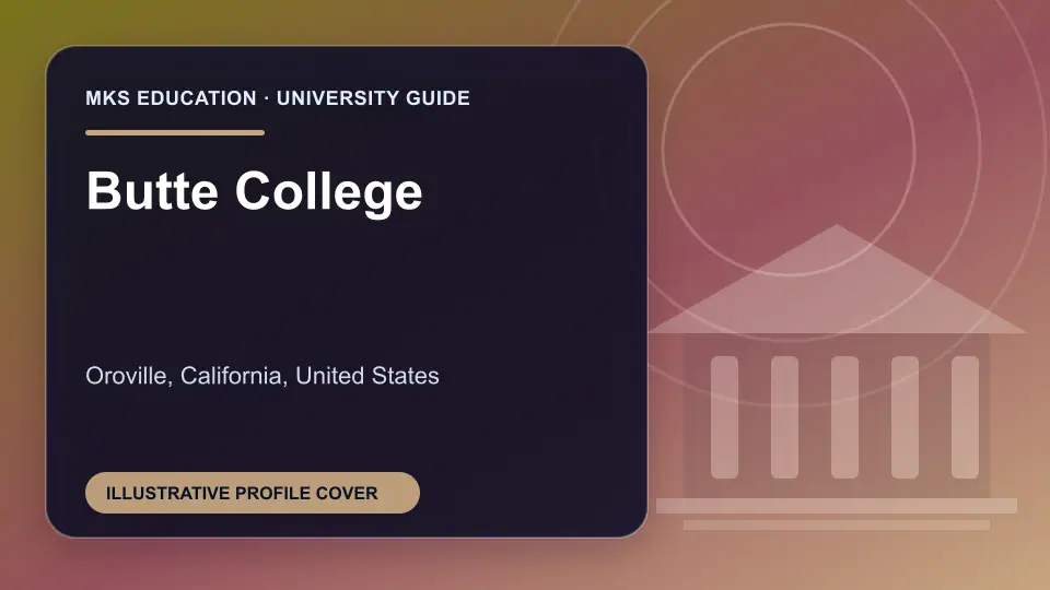 Illustrative MKS Education profile cover for Butte College in the USA
