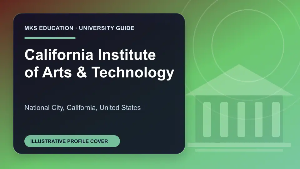Illustrative MKS Education profile cover for California Institute of Arts & Technology in the USA