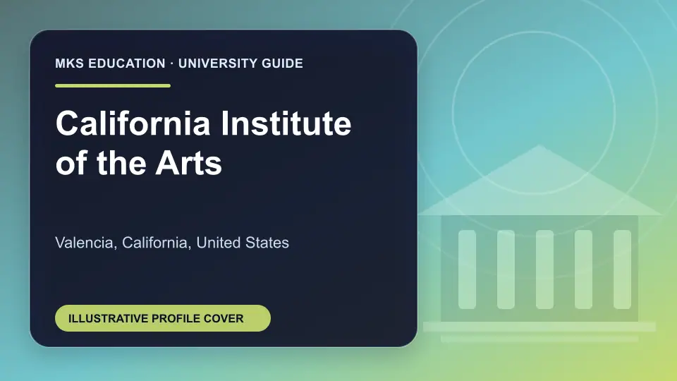 Illustrative MKS Education profile cover for California Institute of the Arts in the USA
