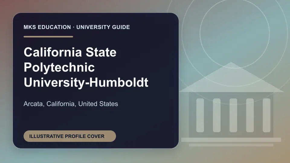Illustrative MKS Education profile cover for California State Polytechnic University-Humboldt in the USA