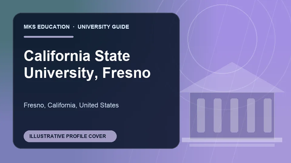 Illustrative MKS Education profile cover for California State University, Fresno in United States