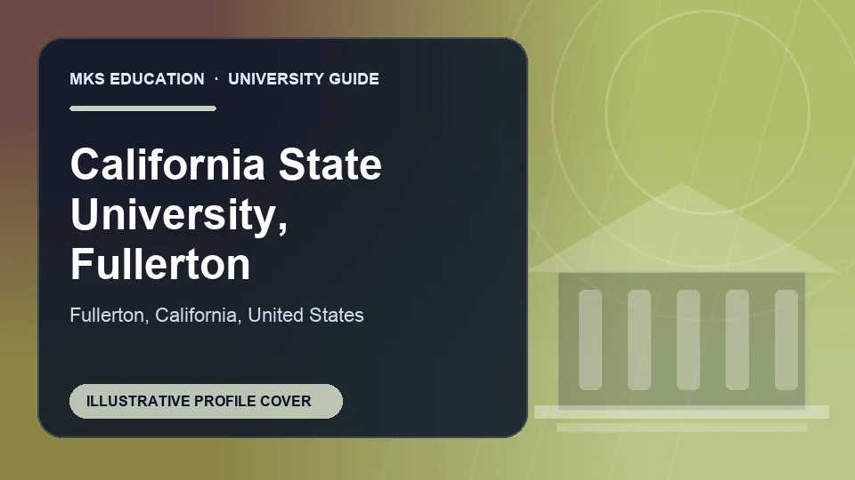 Illustrative MKS Education profile cover for California State University, Fullerton in United States