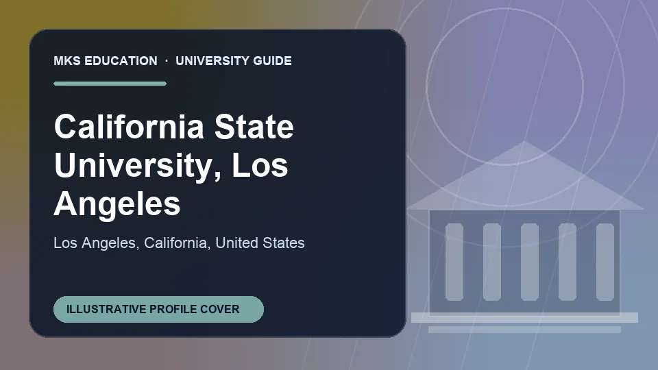 Illustrative MKS Education profile cover for California State University, Los Angeles in United States