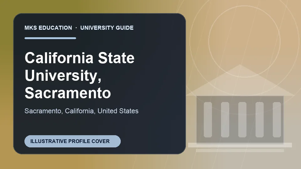 Illustrative MKS Education profile cover for California State University, Sacramento in the USA