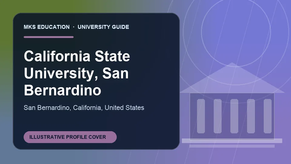 Illustrative MKS Education profile cover for California State University, San Bernardino in United States