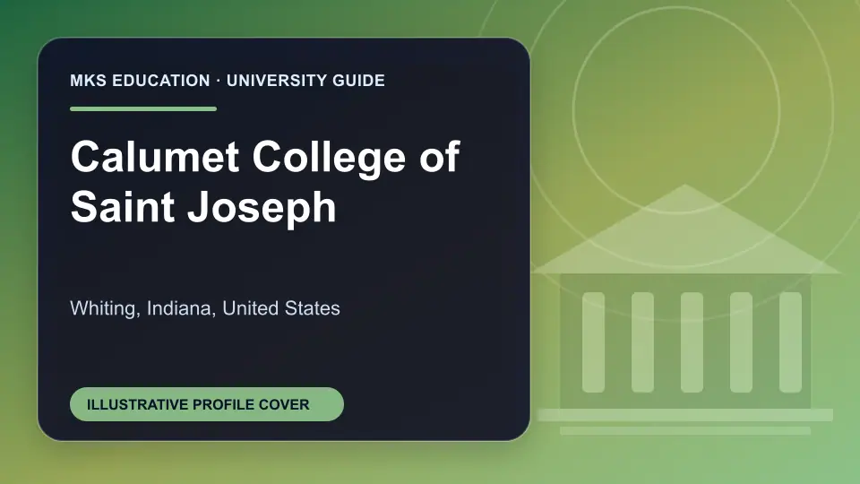 Illustrative MKS Education profile cover for Calumet College of Saint Joseph in the USA