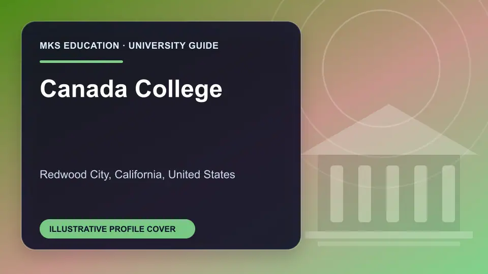 Illustrative MKS Education profile cover for Canada College in the USA