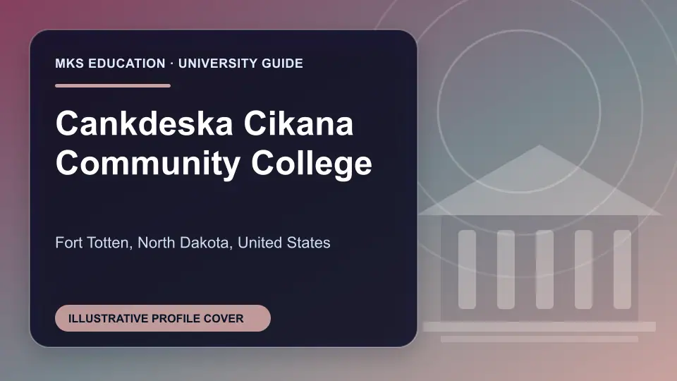 Illustrative MKS Education profile cover for Cankdeska Cikana Community College in the USA