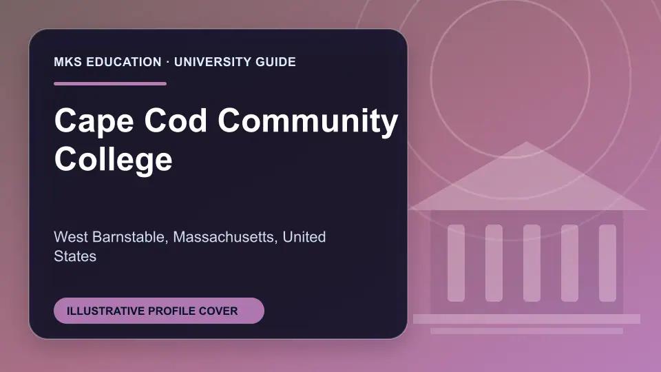 Illustrative MKS Education profile cover for Cape Cod Community College in the USA