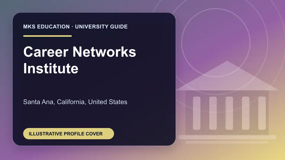 Illustrative MKS Education profile cover for Career Networks Institute in the USA